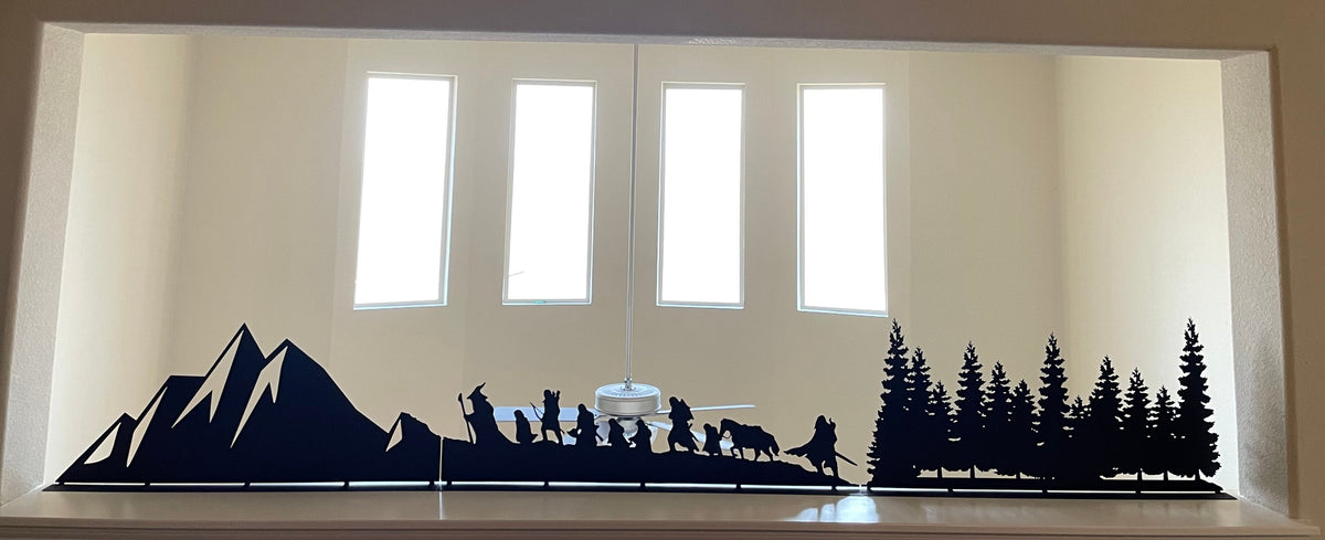 Lord of the Rings Fellowship Silhouette | Metal Wall Art  #LotR