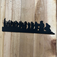 Lord of the Rings Hobbit Silhouette | Metal Wall Art | #LotR_Hobbit