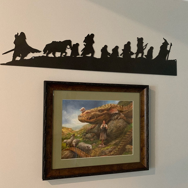 Lord of the Rings Fellowship Silhouette | Metal Wall Art  #LotR