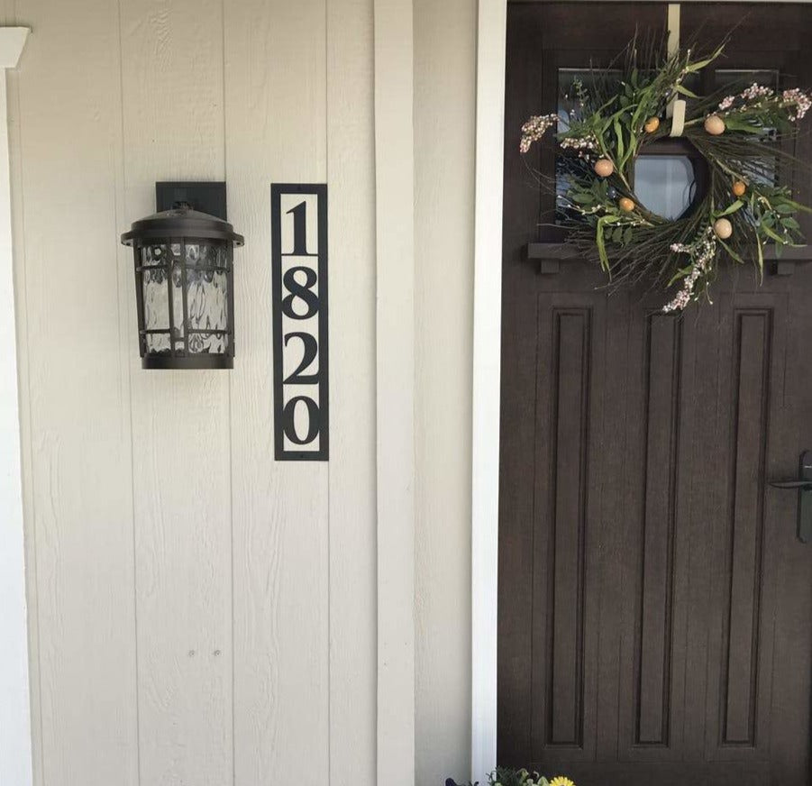 Vertical House Numbers | Custom Metal Sign | Metal Address Marker ...