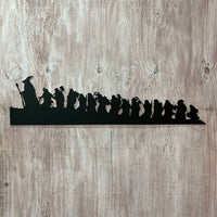 Lord of the Rings Hobbit Silhouette | Metal Wall Art | #LotR_Hobbit