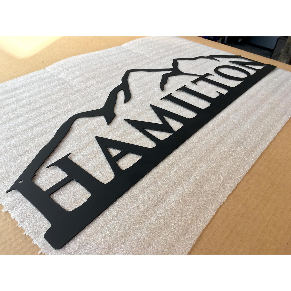 Mountains | Simple Name | Custom Metal Sign | #1002b