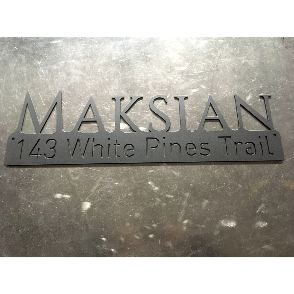 Name Address Estate | Custom Metal Sign | #1302