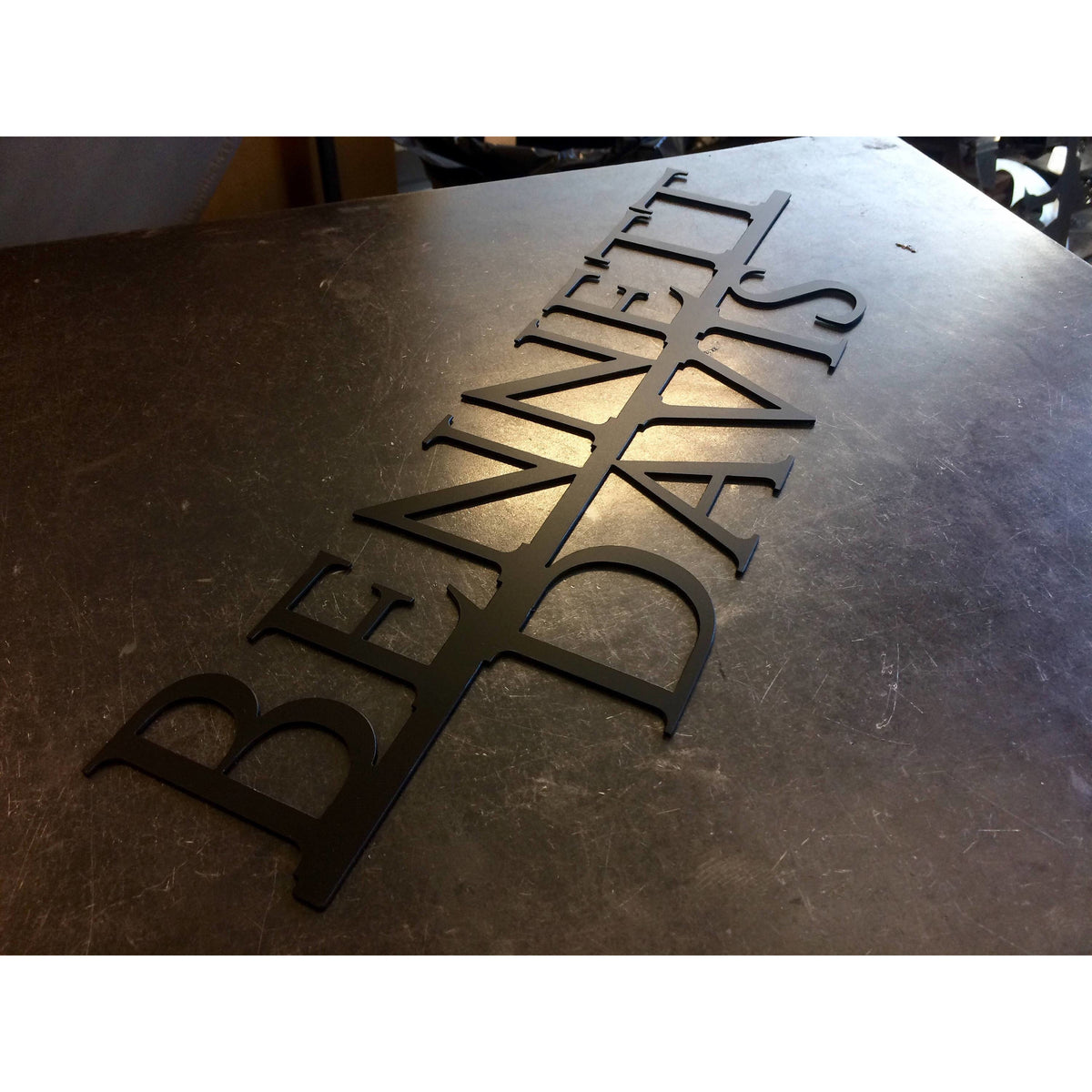 Custom Metal Name Sign - Two Lines | #1001