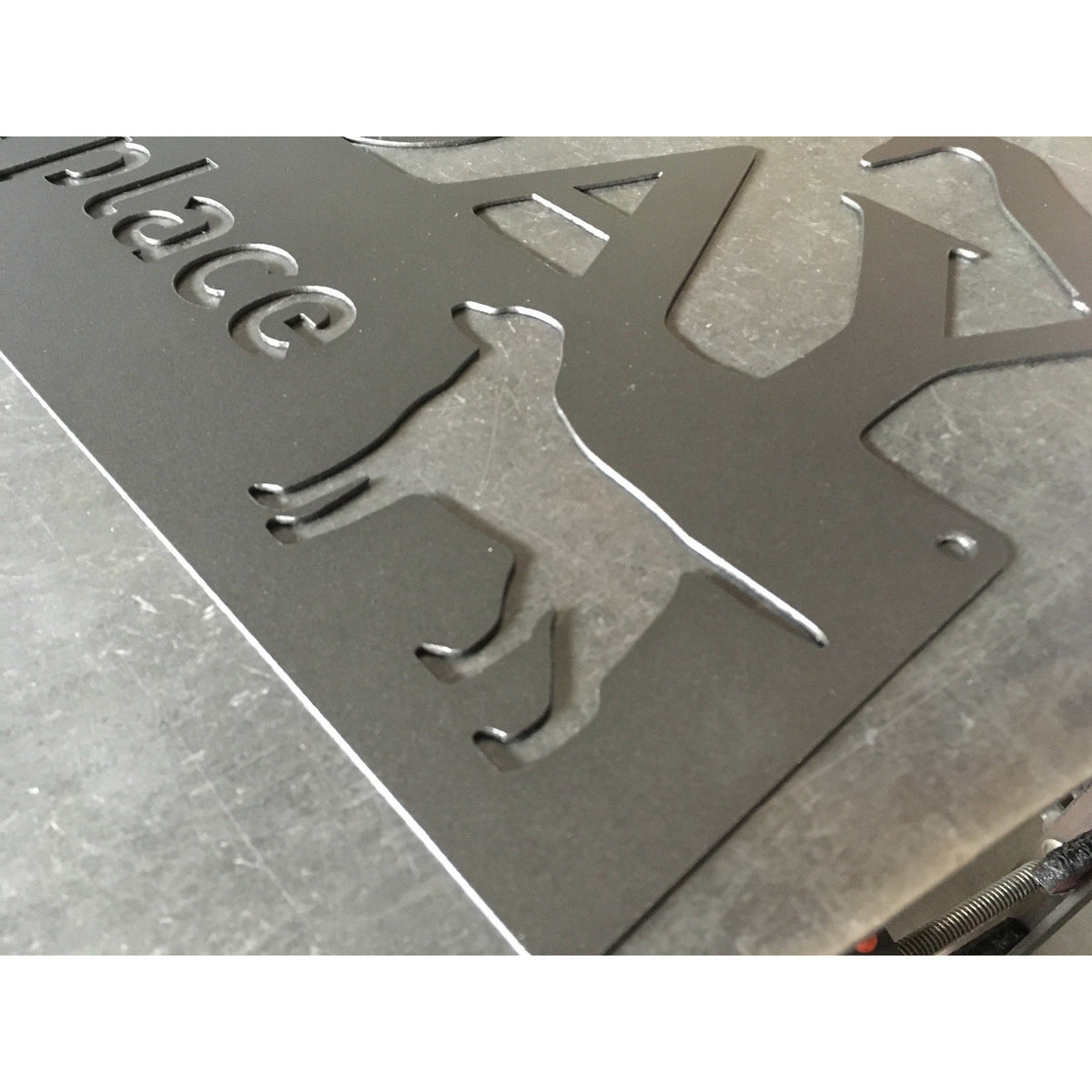 Mountains | Dog | Last Name Established | Custom Metal Sign | #1002