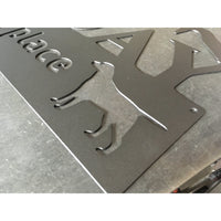 Mountains | Dog | Last Name Established | Custom Metal Sign | #1002