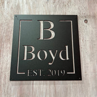 Personalize Square Metal Sign | #1217