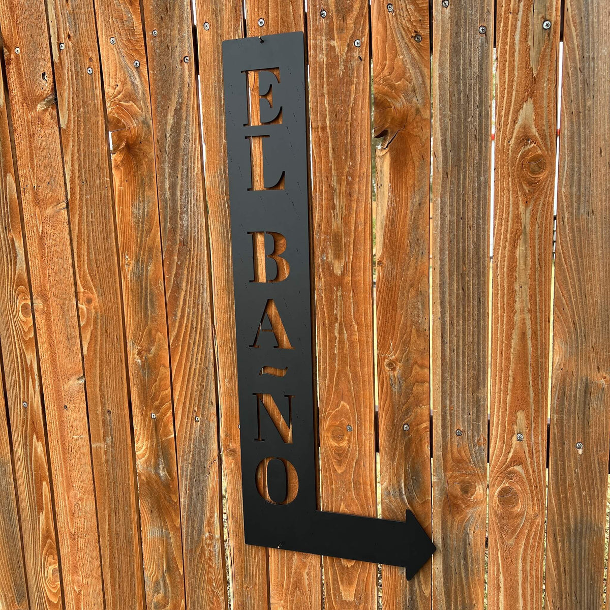 Vertical El Bano Metal Sign | #1005a