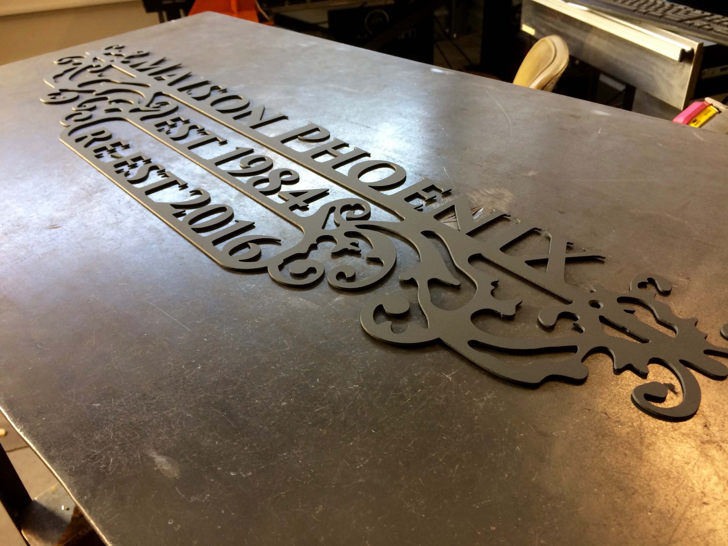 Ornate Custom Sign, Metal Name Sign - Think Metal CNC – ThinkMetal