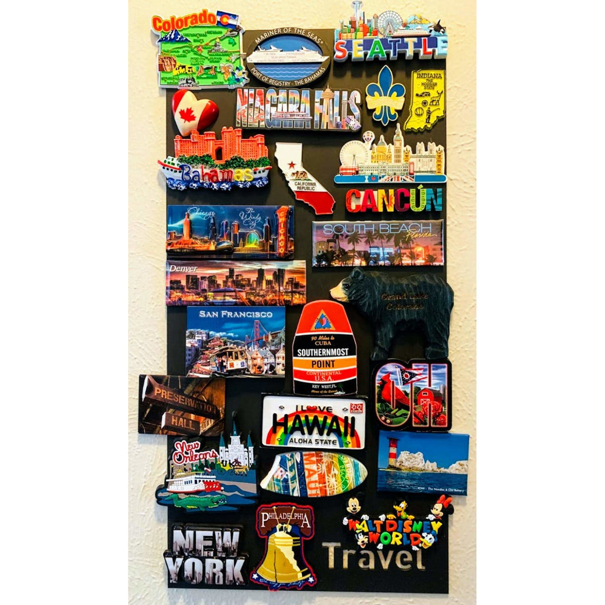 Choose Your Word Magnet Board - Travel | Love | Laugh | Adventures | $1205