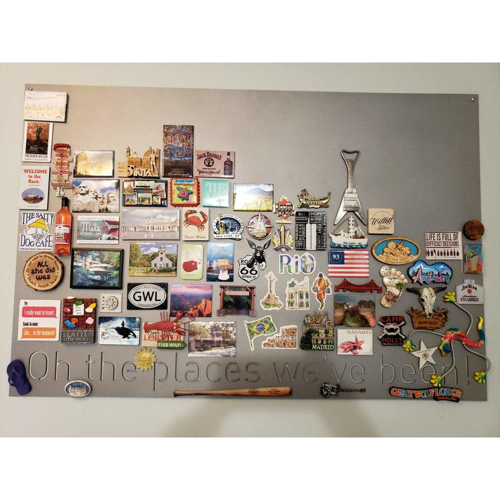 Oh the Places We've Been Magnet Board, Metal Magnet Board, Magnet
