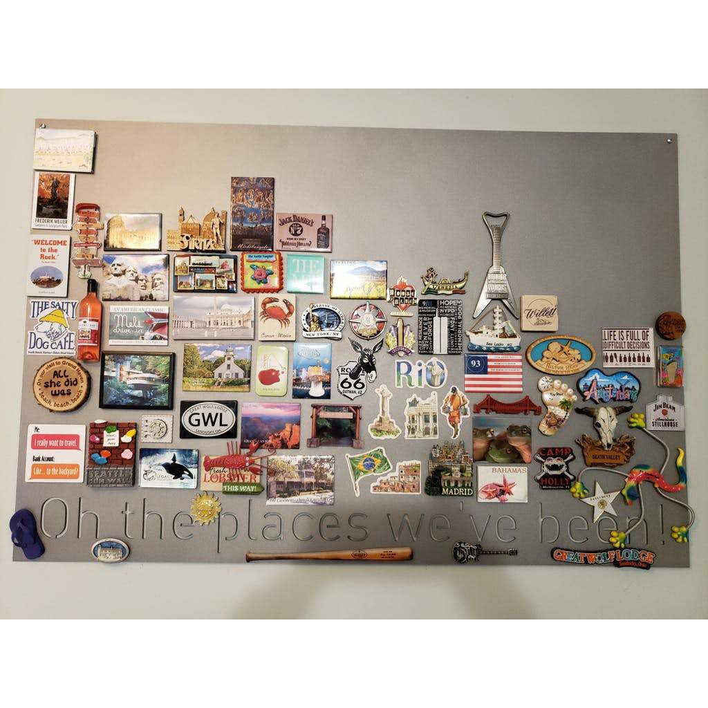 Magnet Board with Travel or Love or Laugh - Think Metal CNC