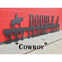 Western Address Marker | Custom Metal Sign | #1402