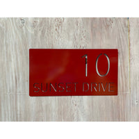 Modern Address Marker with House Number and Street Name | #1008b