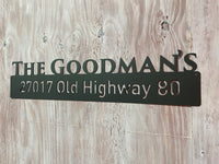 Family Name and Established Date or Address Sign - Two Lines | #1300