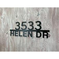 Modern Address Marker with House Numbers and Street Name | #1000b