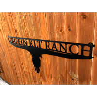 Cow Skull Custom Ranch Sign | #2000