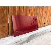 Modern Address Marker with House Number and Street Name | #1008b