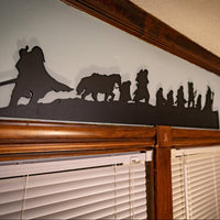 Lord of the Rings Fellowship and The Hobbit Silhouette Wall Art