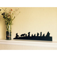 Lord of the Rings Fellowship Silhouette | Metal Wall Art | 23" | #LotR