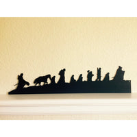 Lord of the Rings Fellowship Silhouette | Metal Wall Art | 23" | #LotR