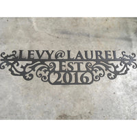 Ornate Estate Sign | Custom Metal | Three Lines | #1330