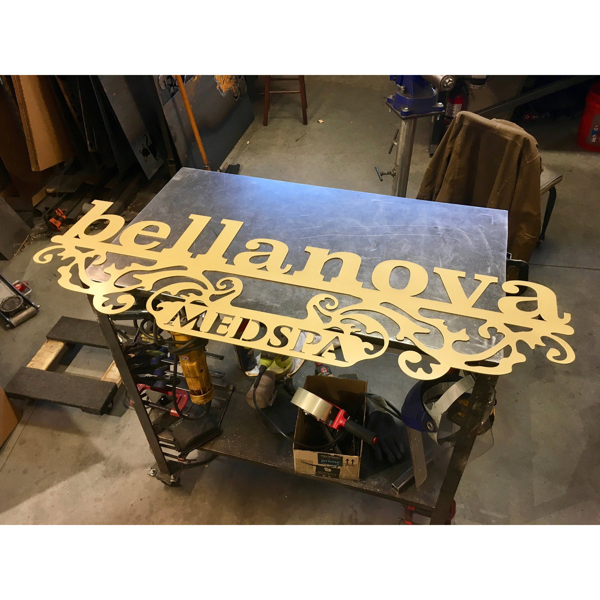 Modern Metal Sign Metal Business Sign, Custom Metal Signs for Business - Think Metal CNC ...