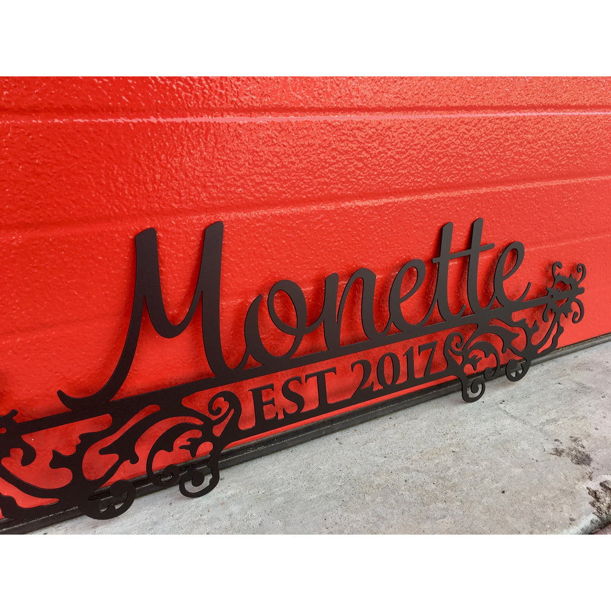 Ornate Script | Custom Metal Sign | Two Lines | #1350