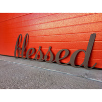 'Blessed' Metal Word Sign | #4401