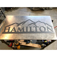 Mountains | Simple Name | Custom Metal Sign | #1002b